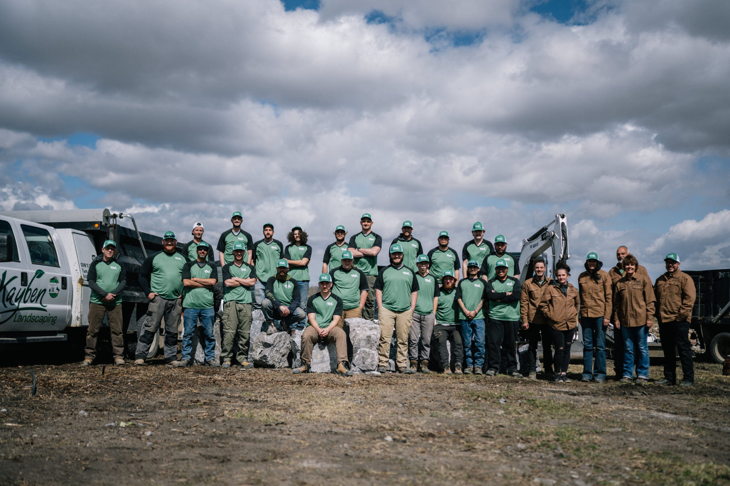 Kayben Landscaping Spring 2025 team standing outdoors
